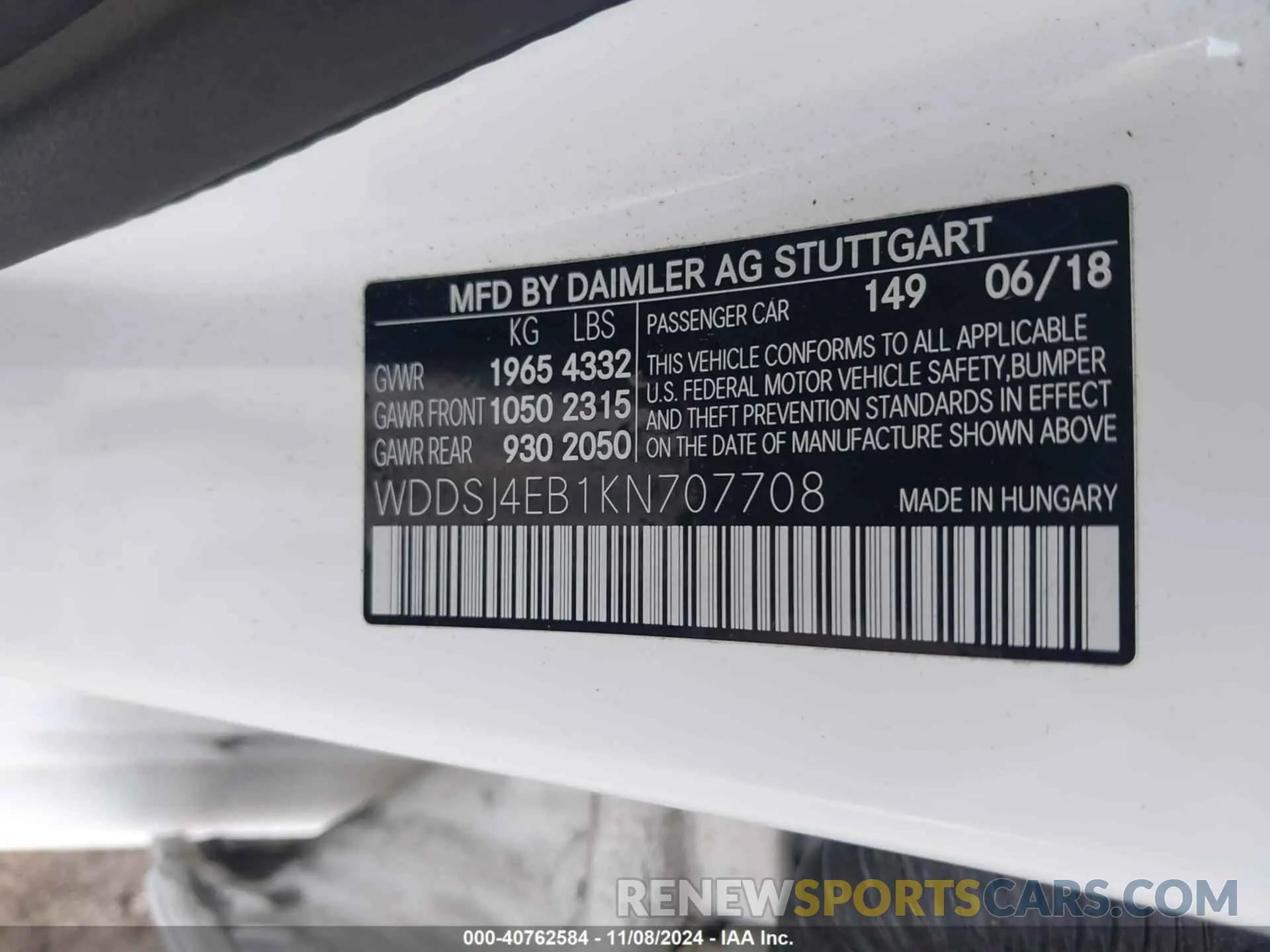9 Photograph of a damaged car WDDSJ4EB1KN707708 MERCEDES-BENZ CLA 250 2019