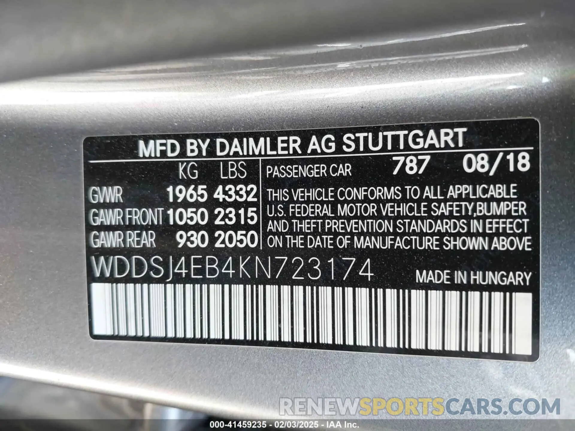 9 Photograph of a damaged car WDDSJ4EB4KN723174 MERCEDES-BENZ CLA 250 2019