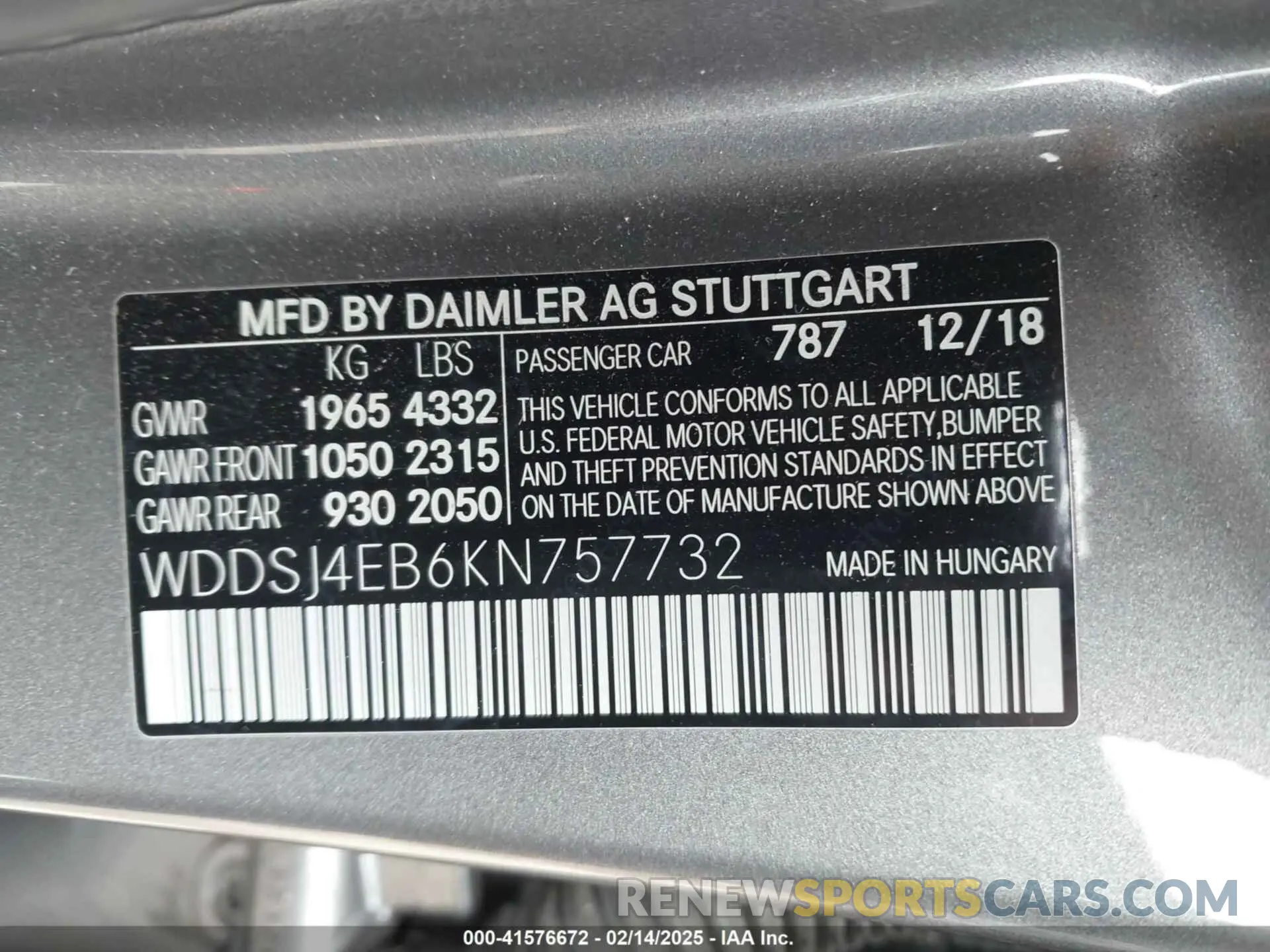9 Photograph of a damaged car WDDSJ4EB6KN757732 MERCEDES-BENZ CLA 250 2019