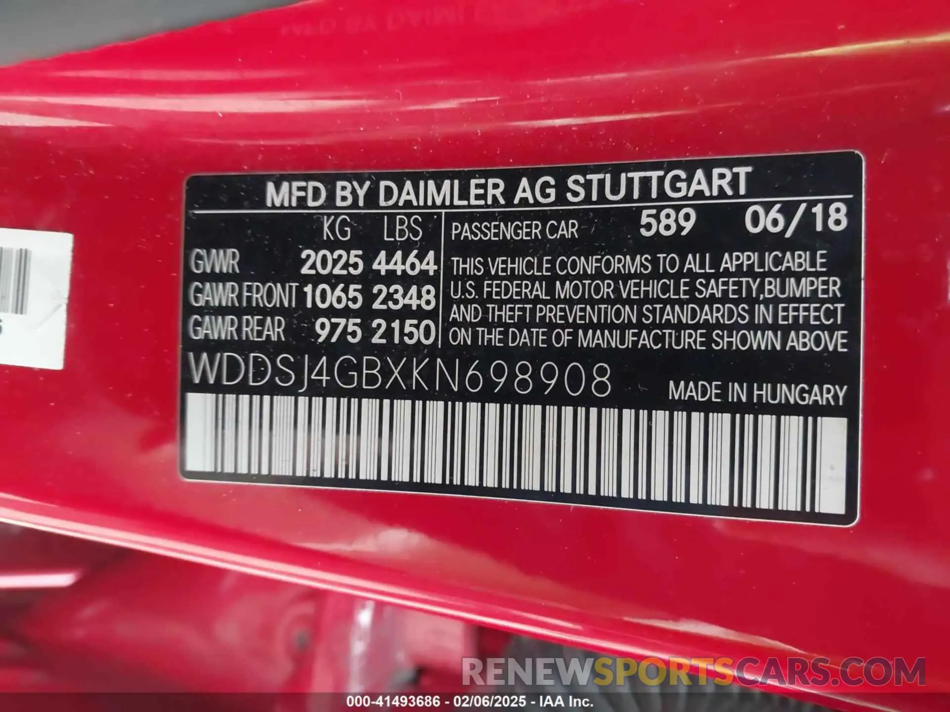 9 Photograph of a damaged car WDDSJ4GBXKN698908 MERCEDES-BENZ CLA 250 2019