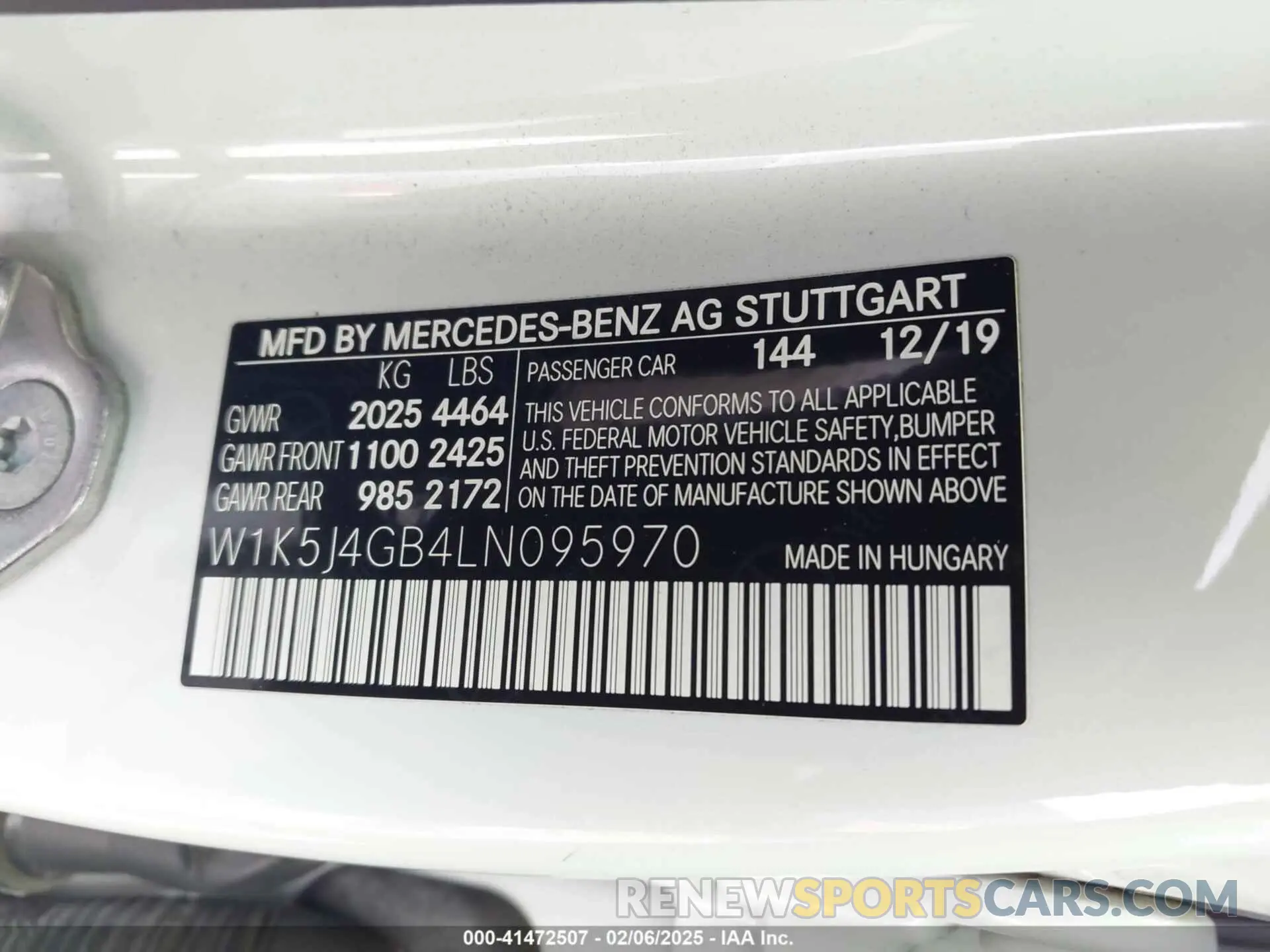 9 Photograph of a damaged car W1K5J4GB4LN095970 MERCEDES-BENZ CLA 250 2020