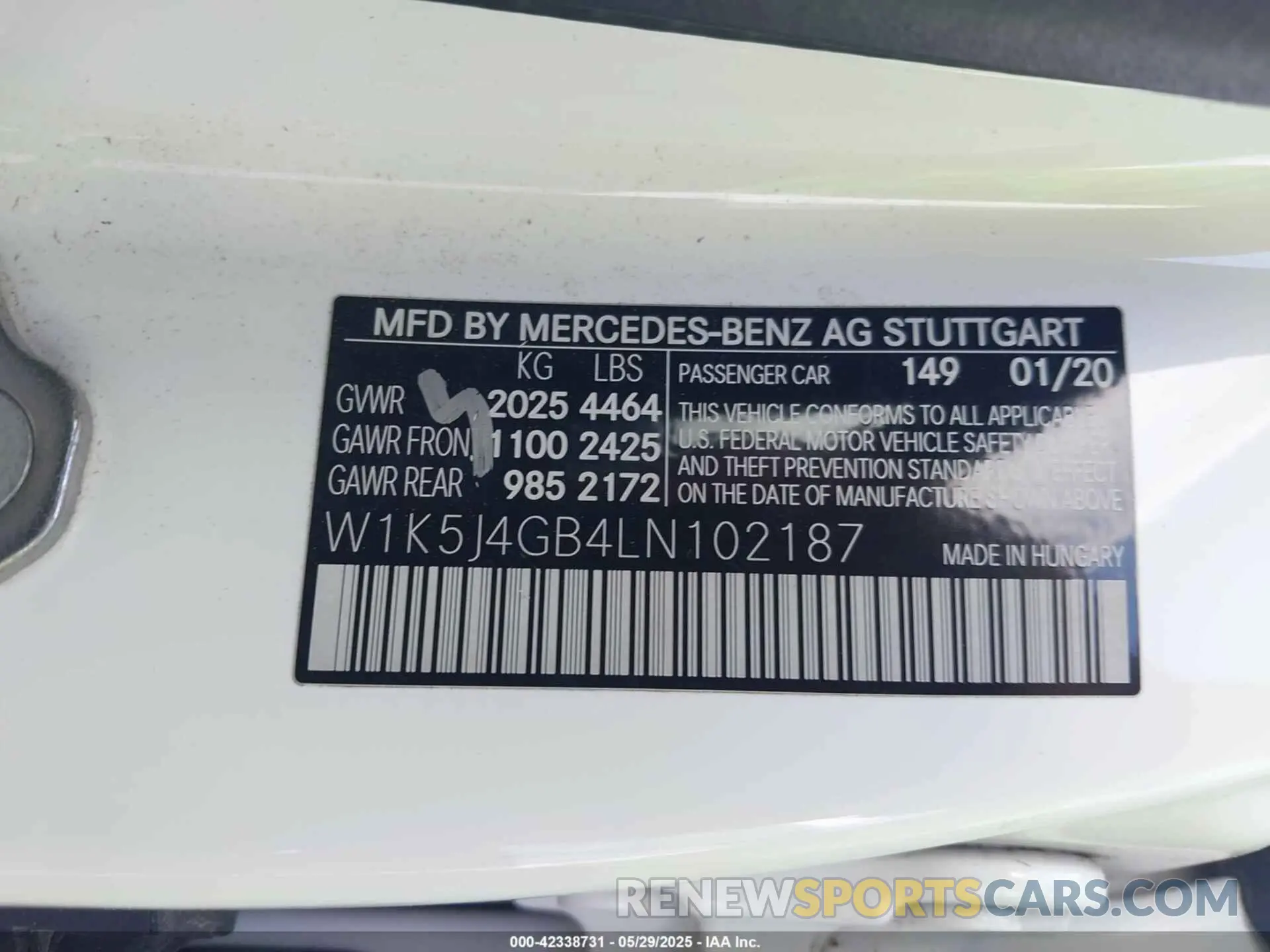 9 Photograph of a damaged car W1K5J4GB4LN102187 MERCEDES-BENZ CLA 250 2020
