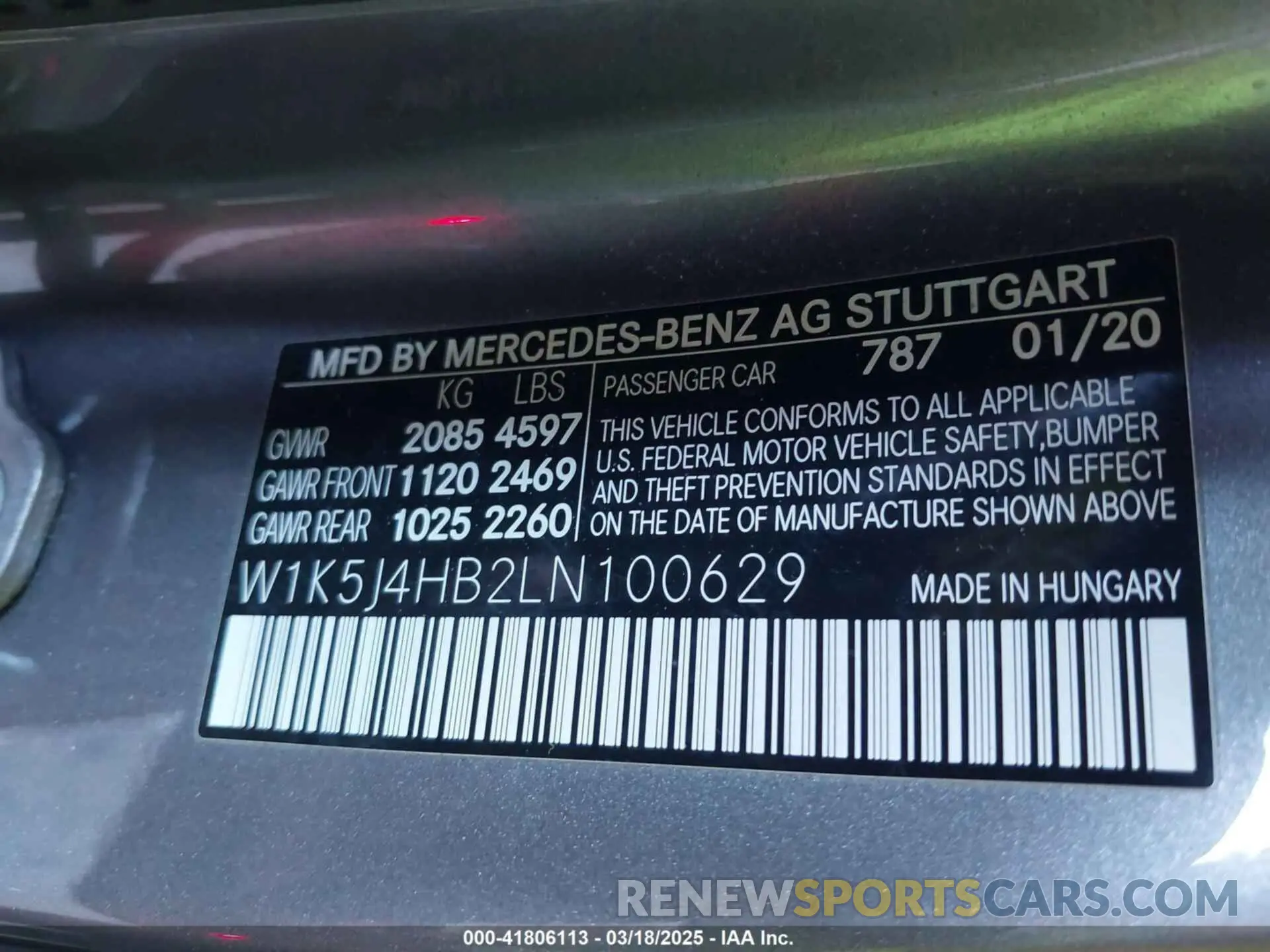 9 Photograph of a damaged car W1K5J4HB2LN100629 MERCEDES-BENZ CLA 250 2020