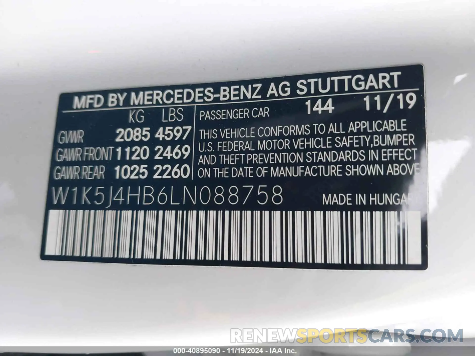 9 Photograph of a damaged car W1K5J4HB6LN088758 MERCEDES-BENZ CLA 250 2020