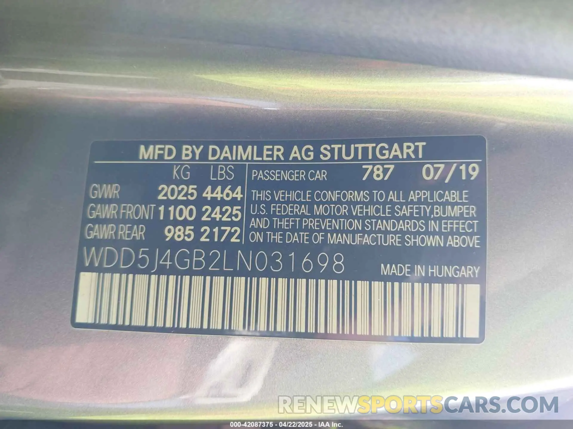 9 Photograph of a damaged car WDD5J4GB2LN031698 MERCEDES-BENZ CLA 250 2020