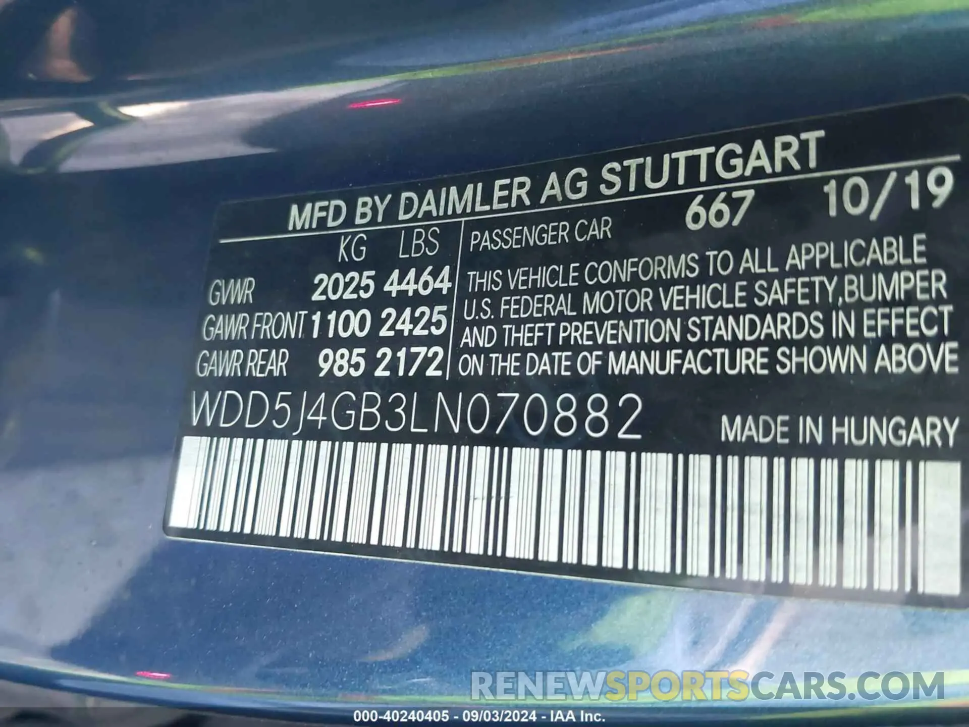 9 Photograph of a damaged car WDD5J4GB3LN070882 MERCEDES-BENZ CLA 250 2020