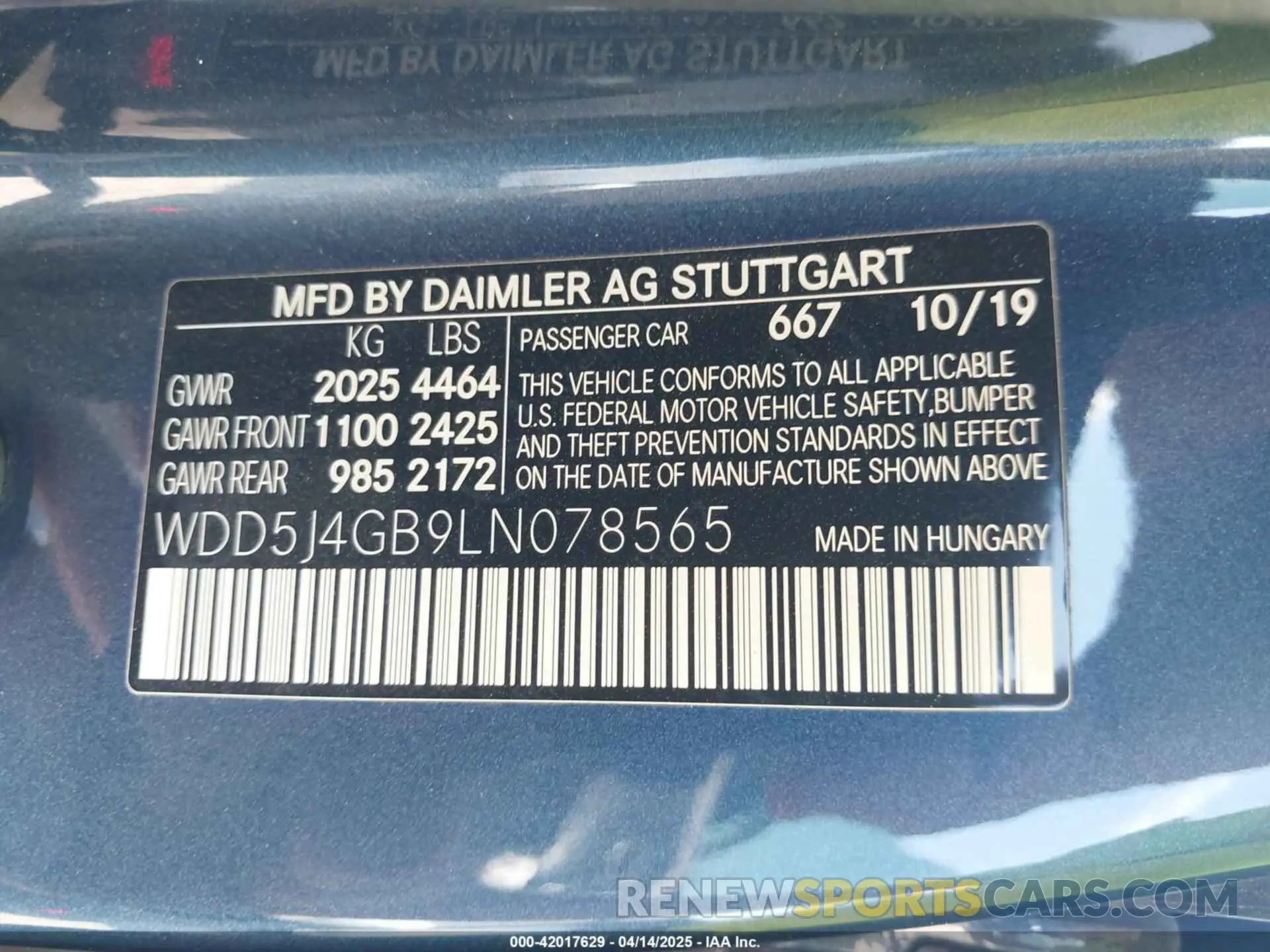 9 Photograph of a damaged car WDD5J4GB9LN078565 MERCEDES-BENZ CLA 250 2020