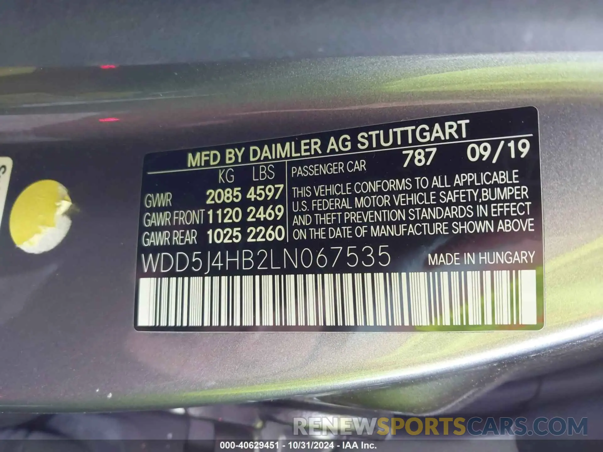9 Photograph of a damaged car WDD5J4HB2LN067535 MERCEDES-BENZ CLA 250 2020