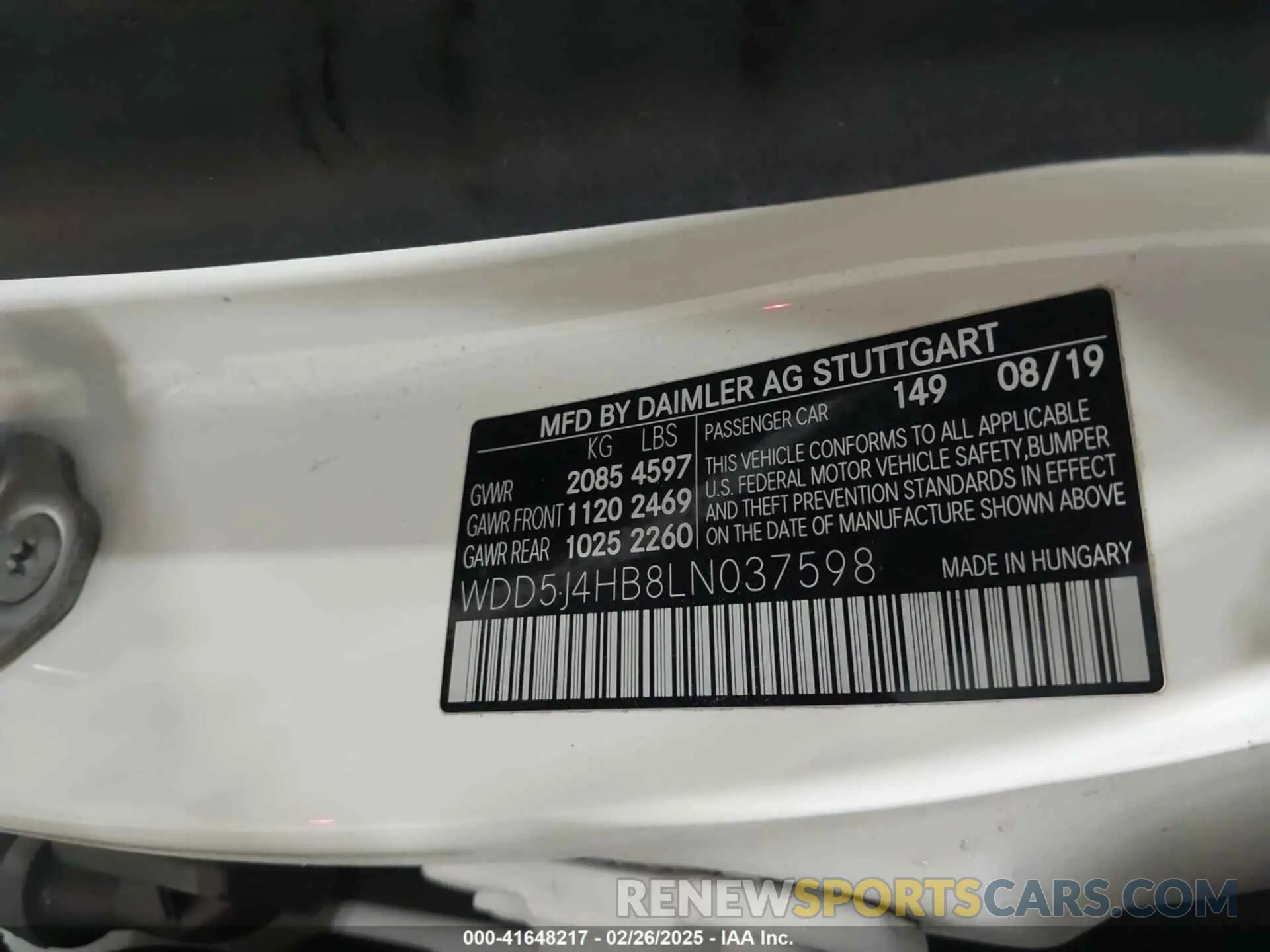 9 Photograph of a damaged car WDD5J4HB8LN037598 MERCEDES-BENZ CLA 250 2020