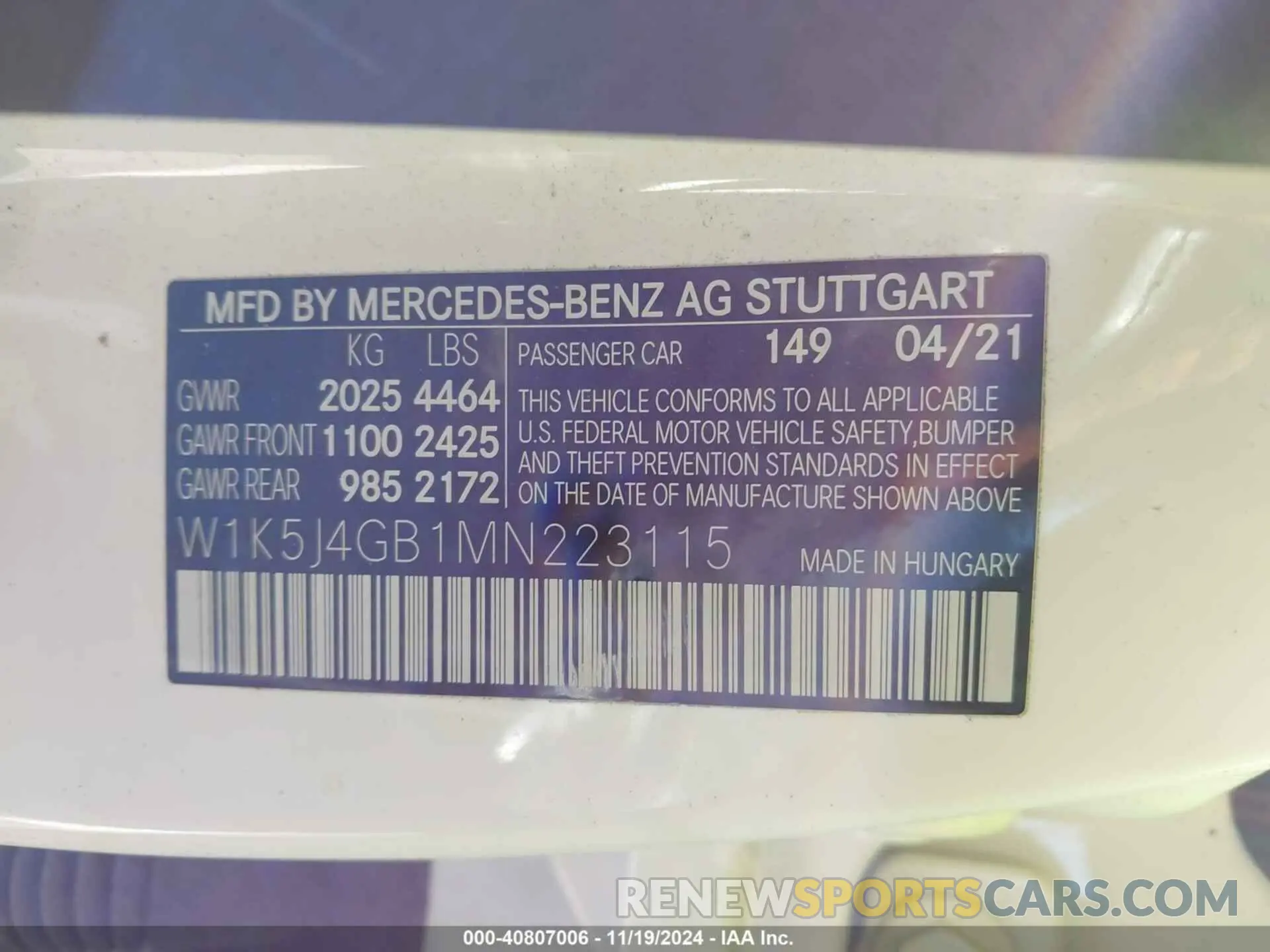 9 Photograph of a damaged car W1K5J4GB1MN223115 MERCEDES-BENZ CLA 250 2021