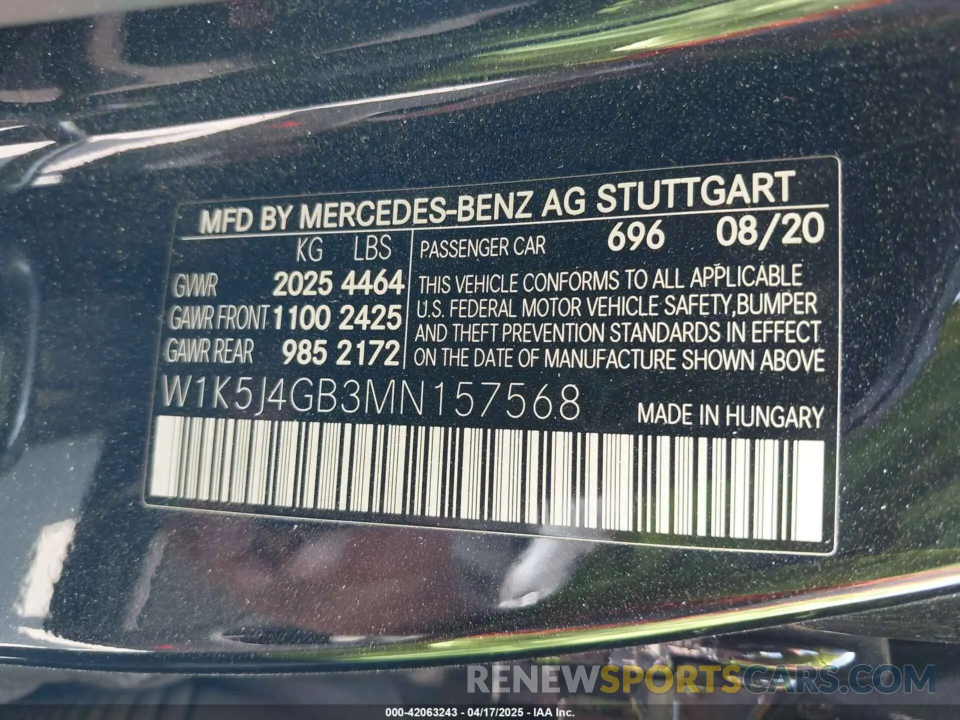 9 Photograph of a damaged car W1K5J4GB3MN157568 MERCEDES-BENZ CLA 250 2021