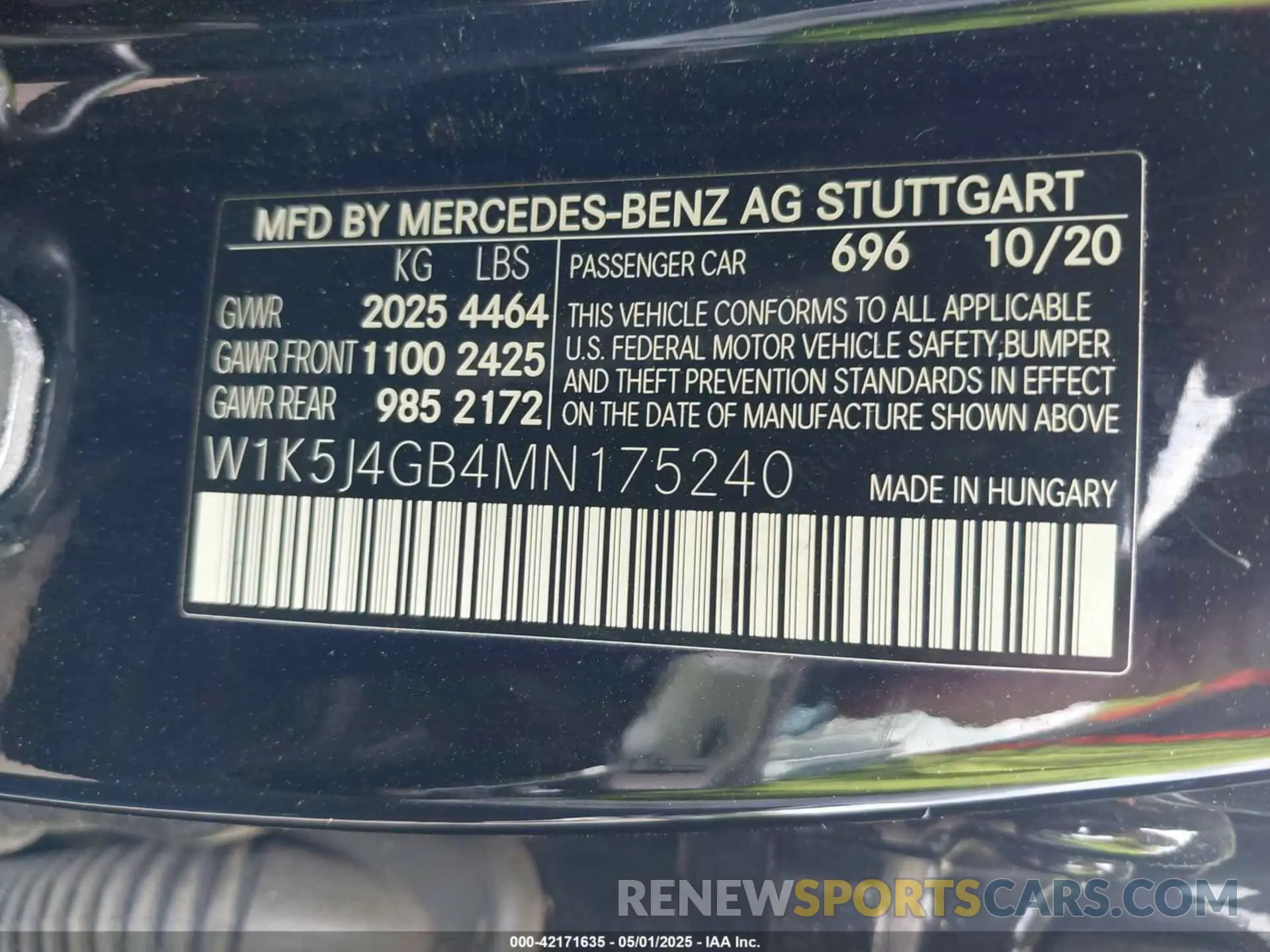9 Photograph of a damaged car W1K5J4GB4MN175240 MERCEDES-BENZ CLA 250 2021