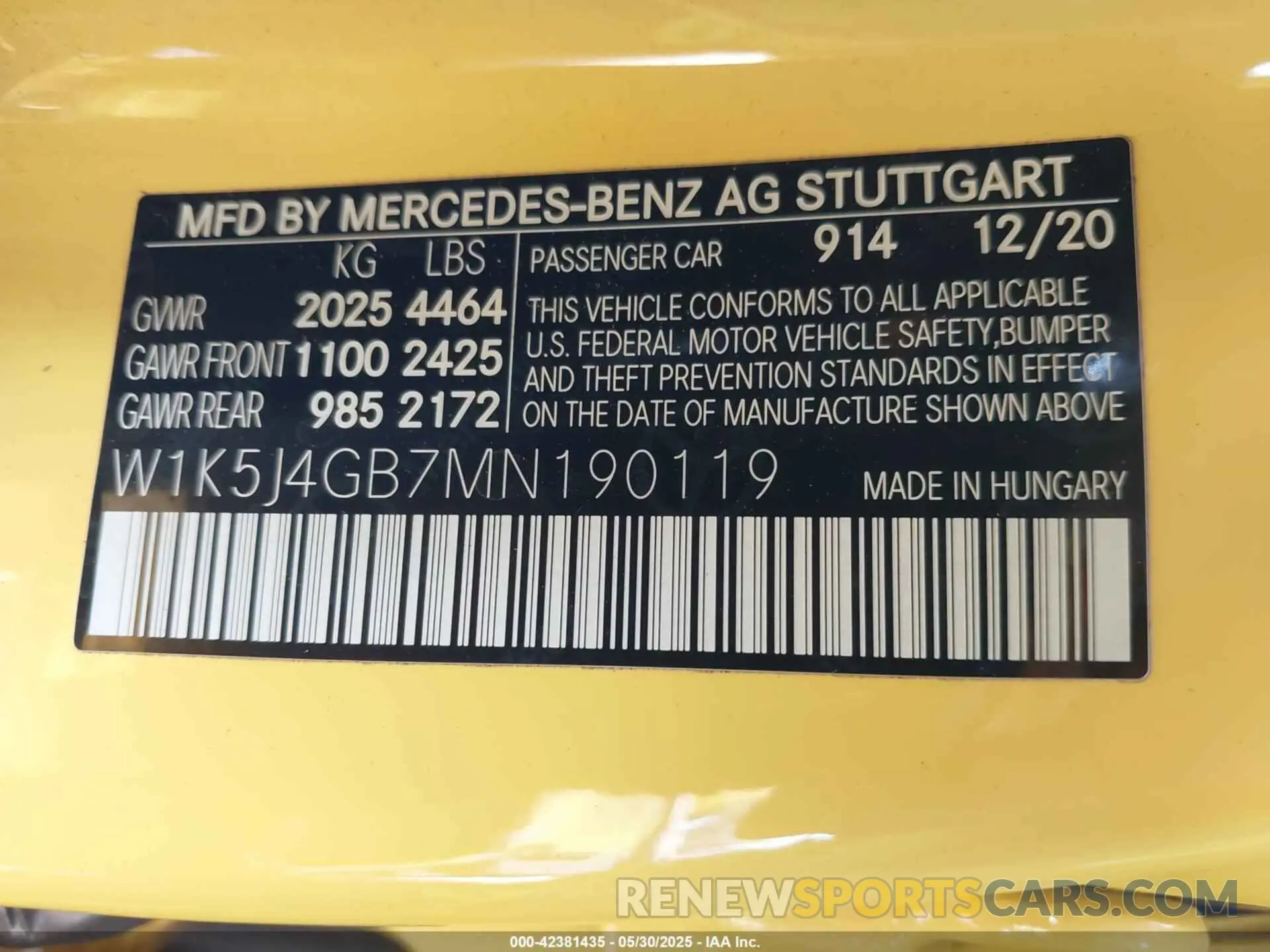9 Photograph of a damaged car W1K5J4GB7MN190119 MERCEDES-BENZ CLA 250 2021