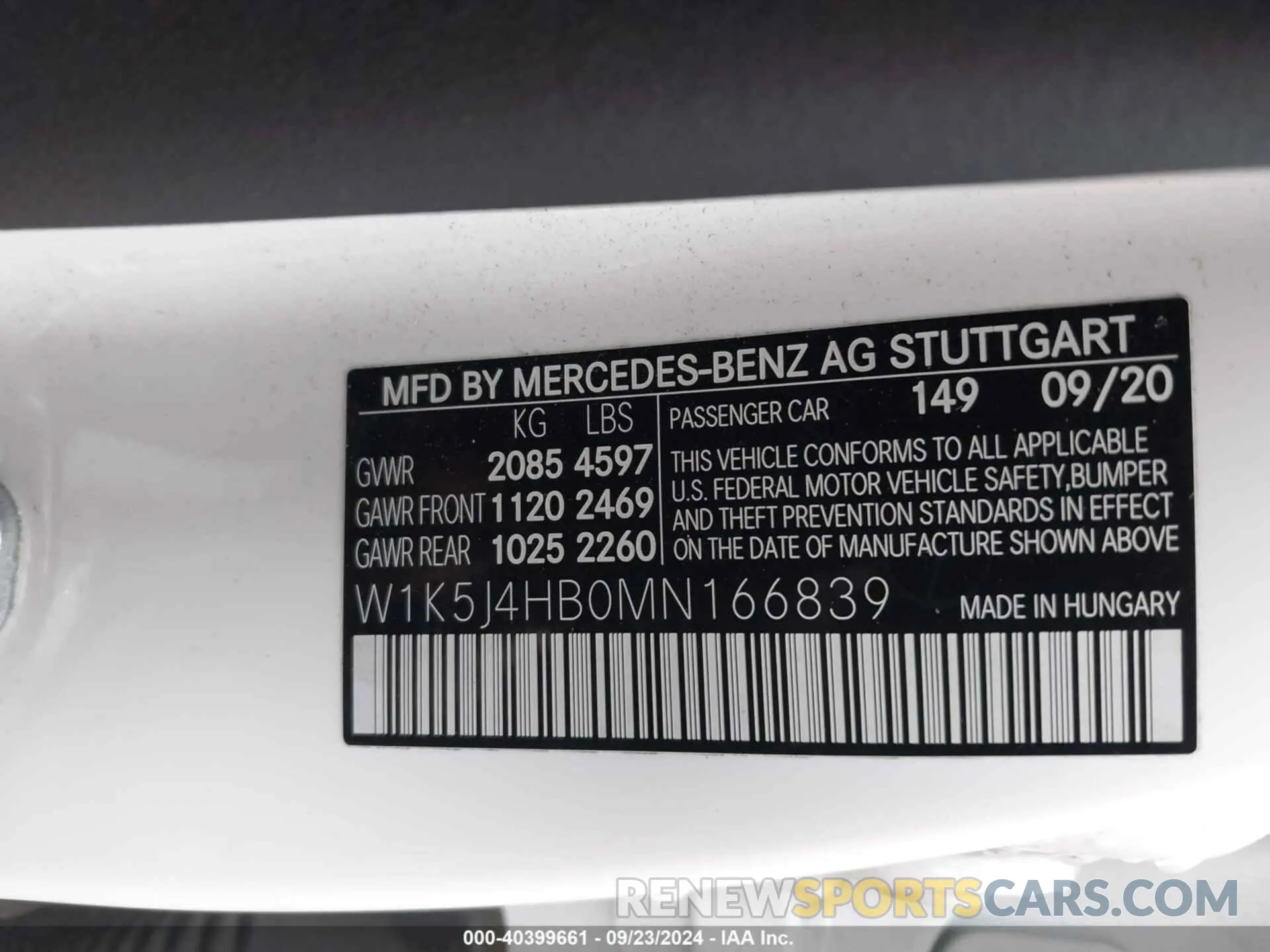 9 Photograph of a damaged car W1K5J4HB0MN166839 MERCEDES-BENZ CLA 250 2021