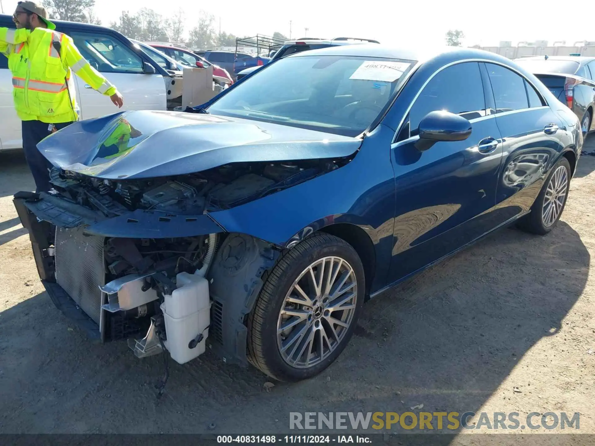 2 Photograph of a damaged car W1K5J4GB1NN248811 MERCEDES-BENZ CLA 250 COUPE 2022