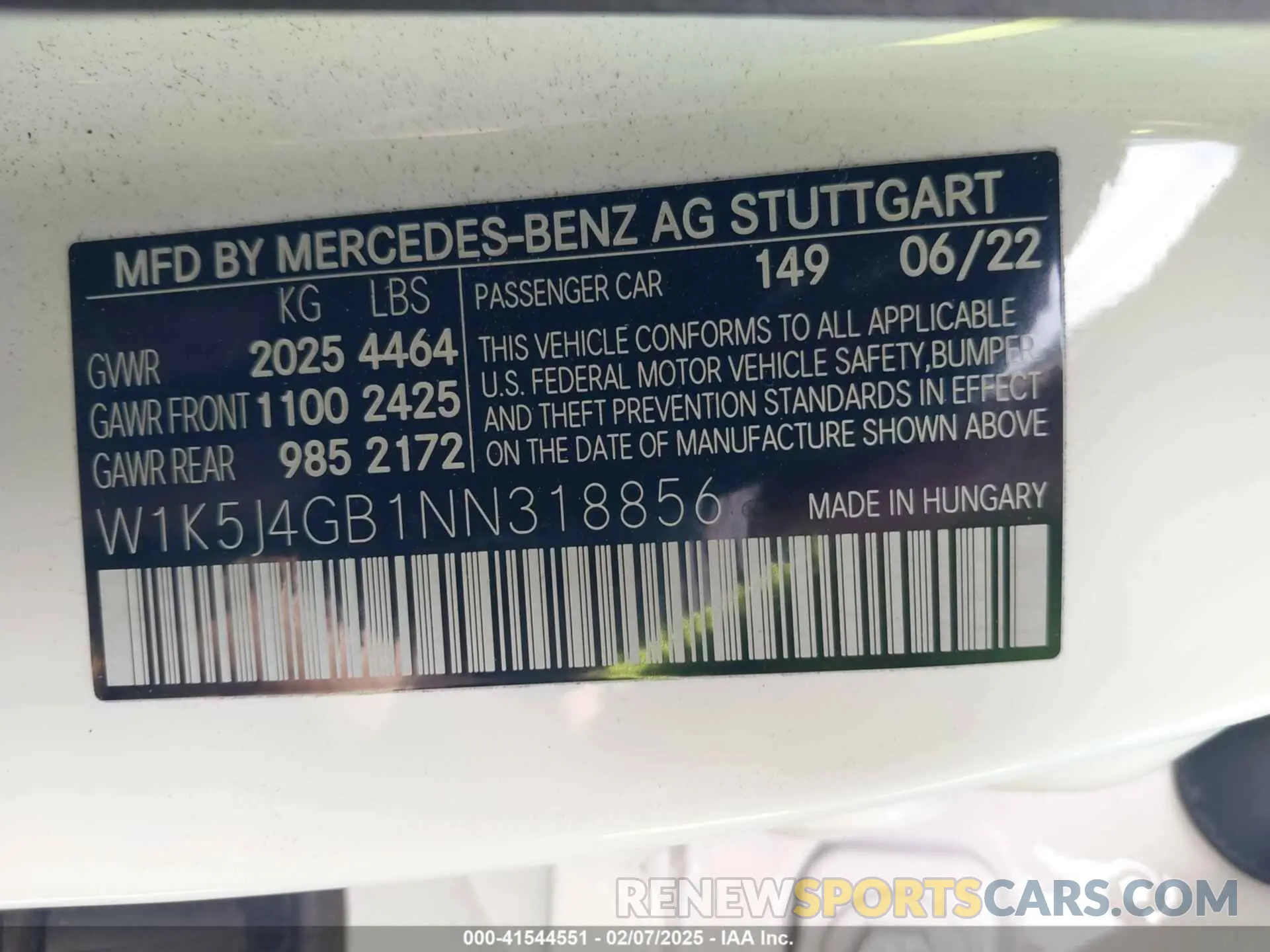 9 Photograph of a damaged car W1K5J4GB1NN318856 MERCEDES-BENZ CLA 250 COUPE 2022
