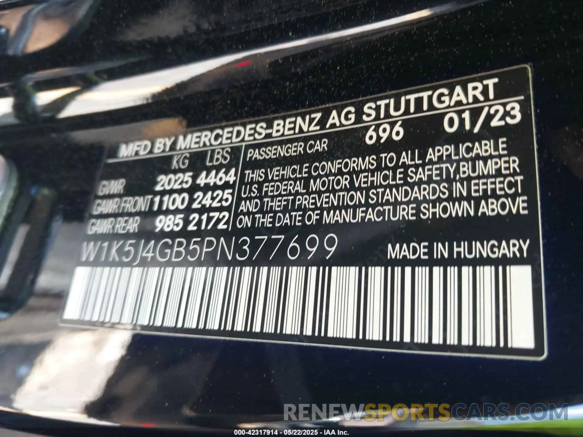 9 Photograph of a damaged car W1K5J4GB5PN377699 MERCEDES-BENZ CLA 250 COUPE 2023