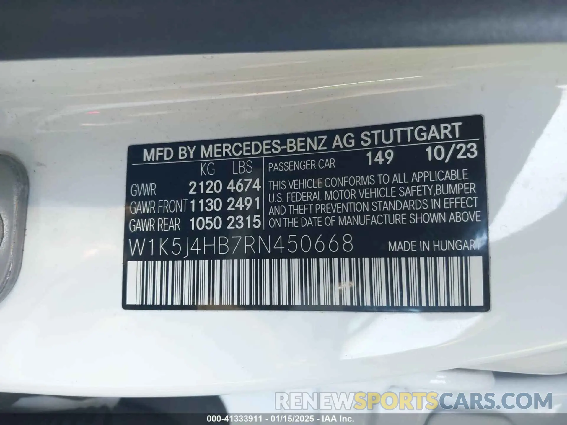 9 Photograph of a damaged car W1K5J4HB7RN450668 MERCEDES-BENZ CLA 250 COUPE 2024