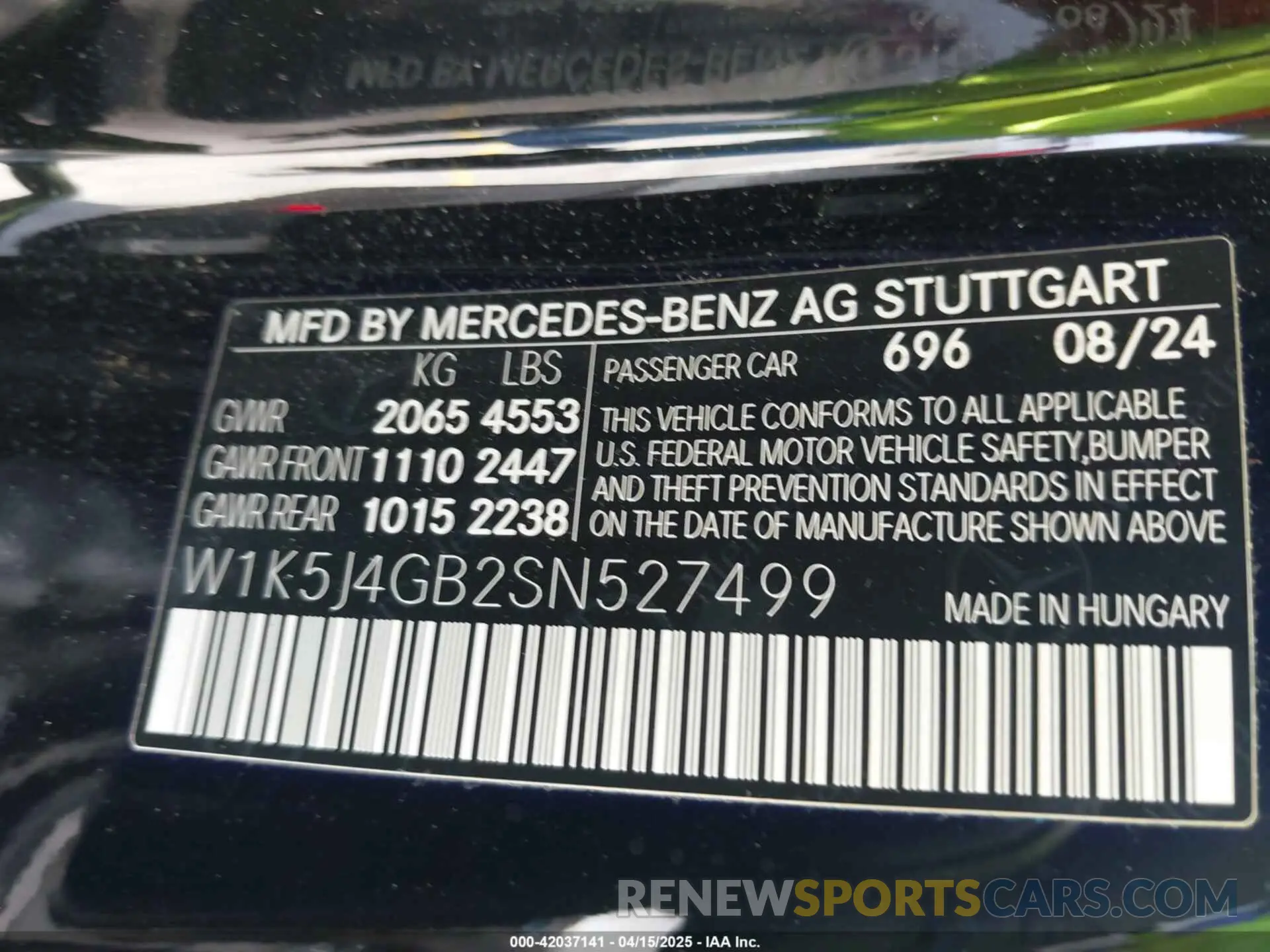 9 Photograph of a damaged car W1K5J4GB2SN527499 MERCEDES-BENZ CLA 250 COUPE 2025