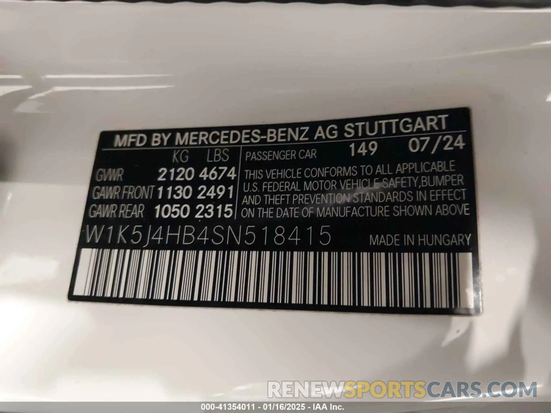 9 Photograph of a damaged car W1K5J4HB4SN518415 MERCEDES-BENZ CLA 250 COUPE 2025