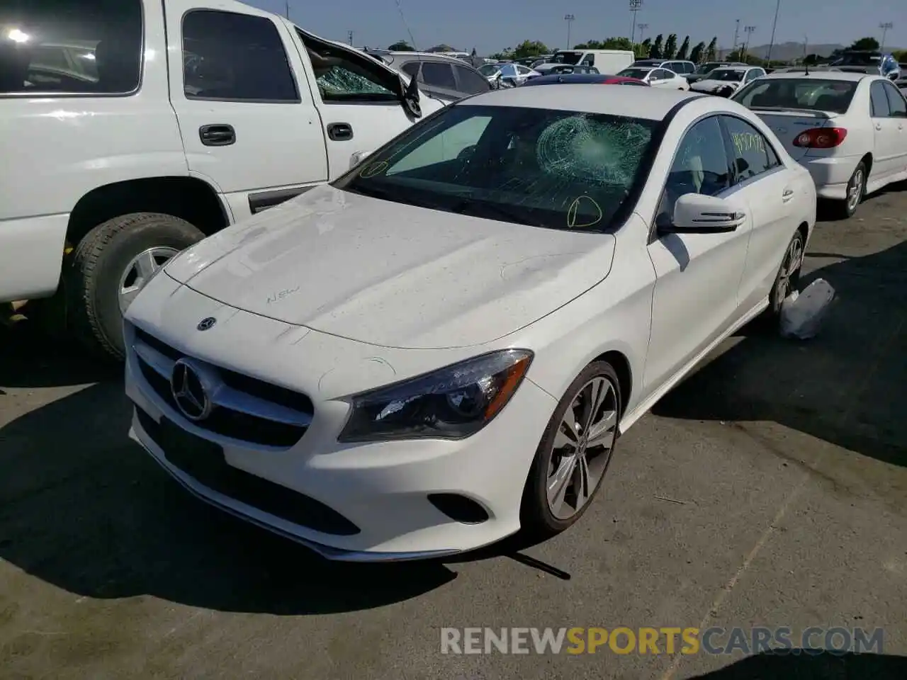 2 Photograph of a damaged car WDDSJ4EB3KN704776 MERCEDES-BENZ CLA-CLASS 2019