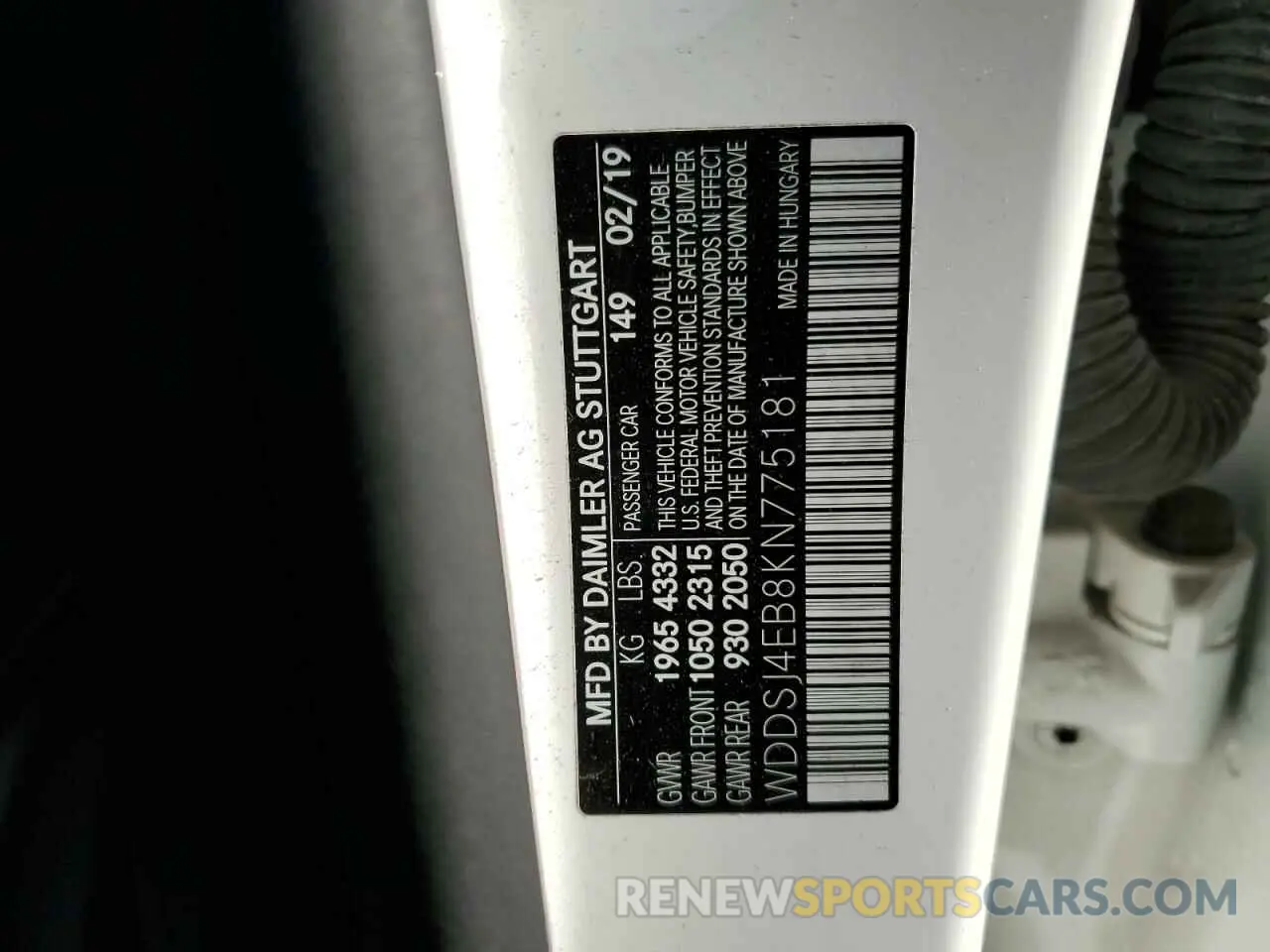 15 Photograph of a damaged car WDDSJ4EB8KN775181 MERCEDES-BENZ CLA-CLASS 2019