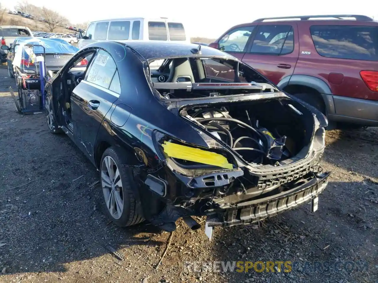 3 Photograph of a damaged car WDDSJ4GB0KN768741 MERCEDES-BENZ CLA-CLASS 2019