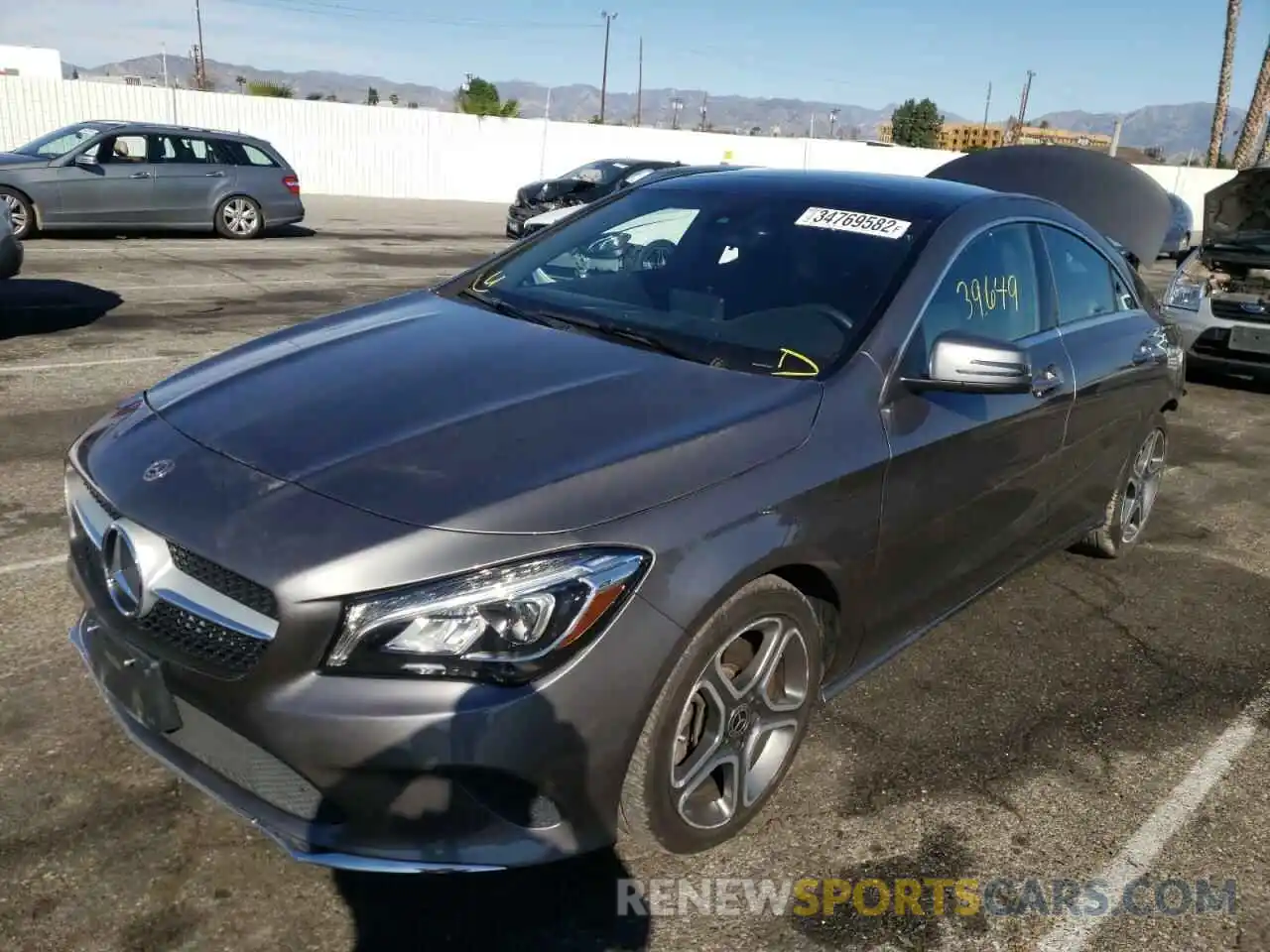 2 Photograph of a damaged car WDDSJ4GB1KN758476 MERCEDES-BENZ CLA-CLASS 2019