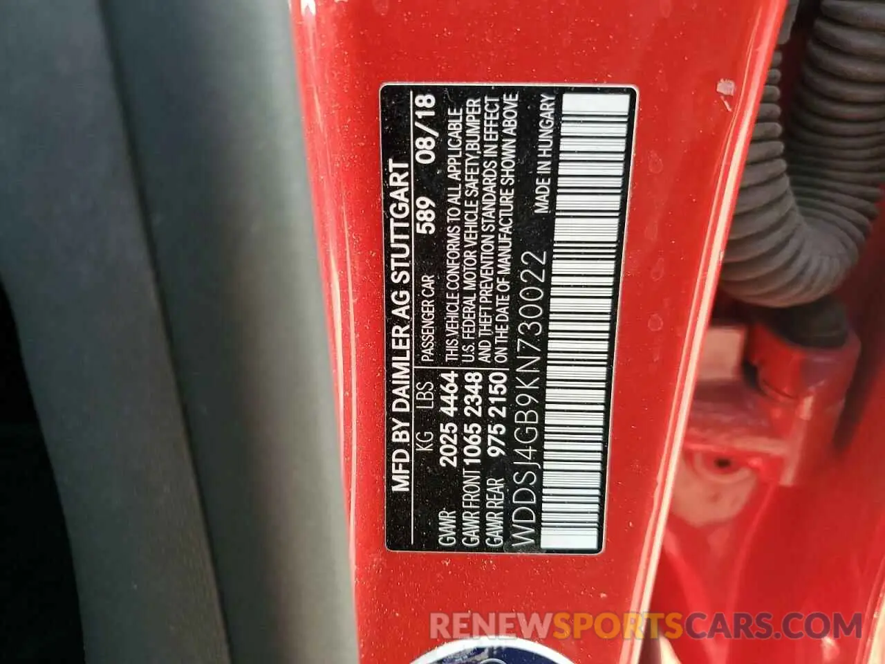 12 Photograph of a damaged car WDDSJ4GB9KN730022 MERCEDES-BENZ CLA-CLASS 2019