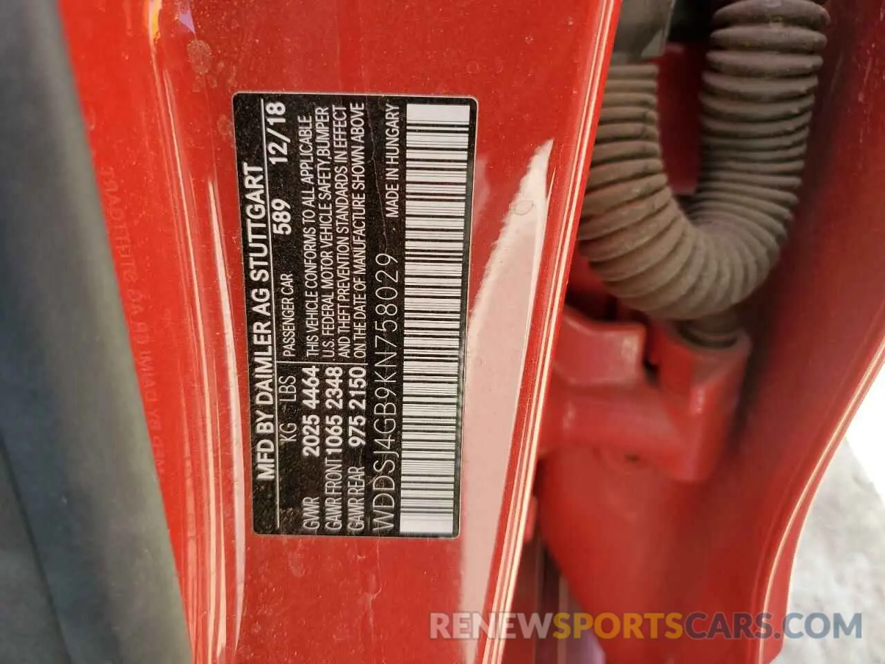 13 Photograph of a damaged car WDDSJ4GB9KN758029 MERCEDES-BENZ CLA-CLASS 2019
