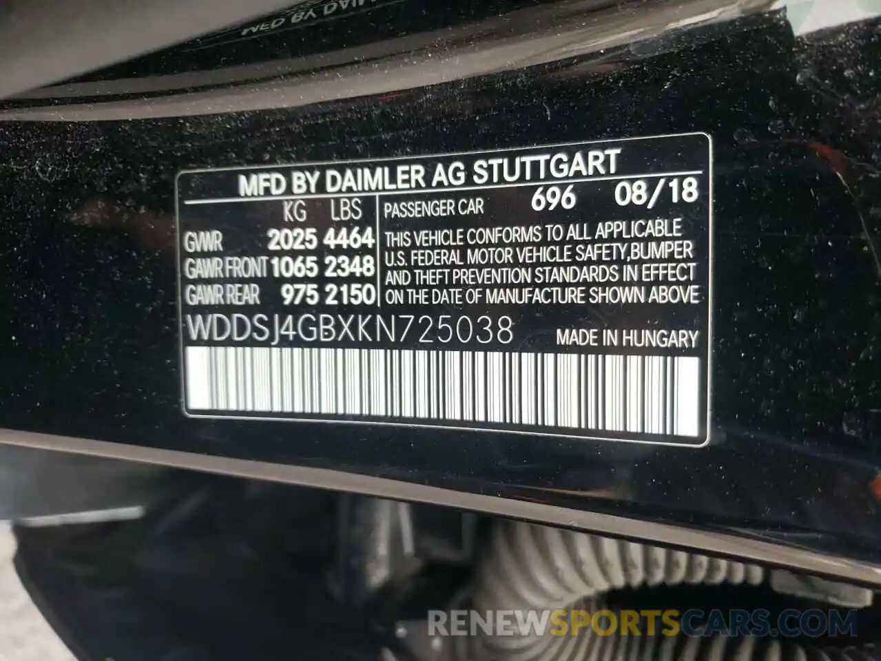 10 Photograph of a damaged car WDDSJ4GBXKN725038 MERCEDES-BENZ CLA-CLASS 2019