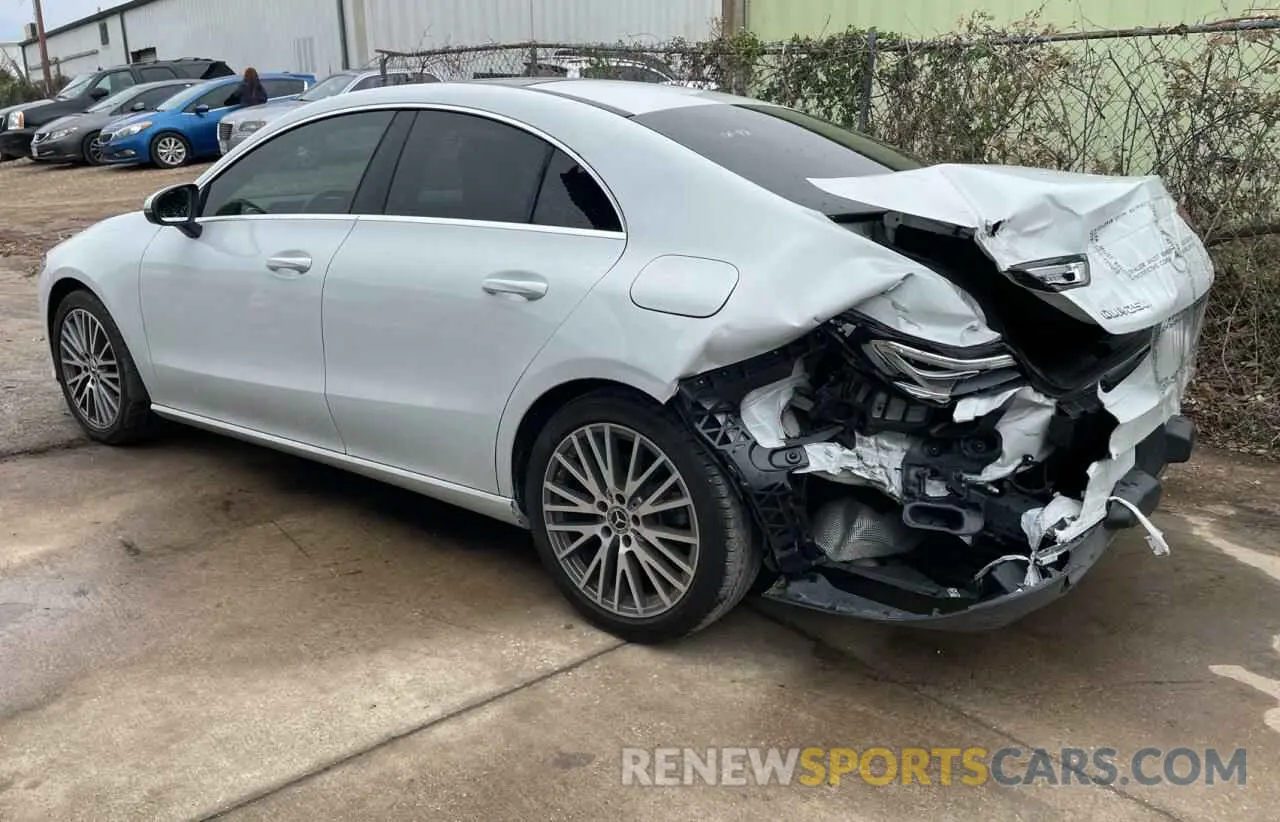 3 Photograph of a damaged car W1K5J4GB9LN093020 MERCEDES-BENZ CLA-CLASS 2020