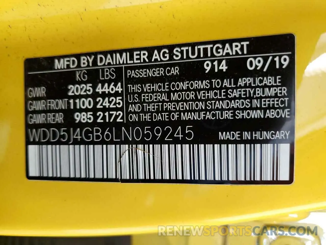 12 Photograph of a damaged car WDD5J4GB6LN059245 MERCEDES-BENZ CLA-CLASS 2020