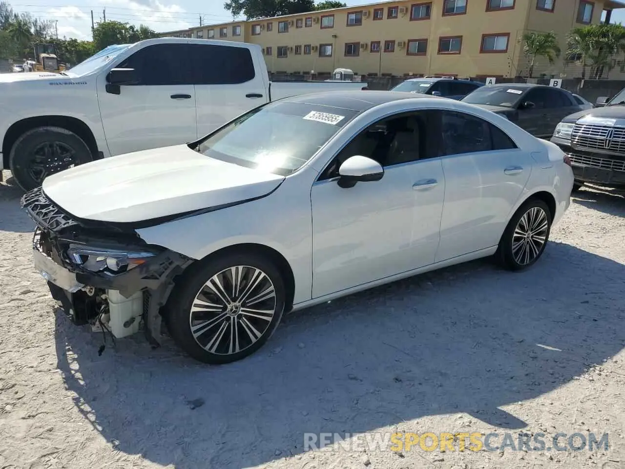 1 Photograph of a damaged car W1K5J4GB3MN172653 MERCEDES-BENZ CLA-CLASS 2021