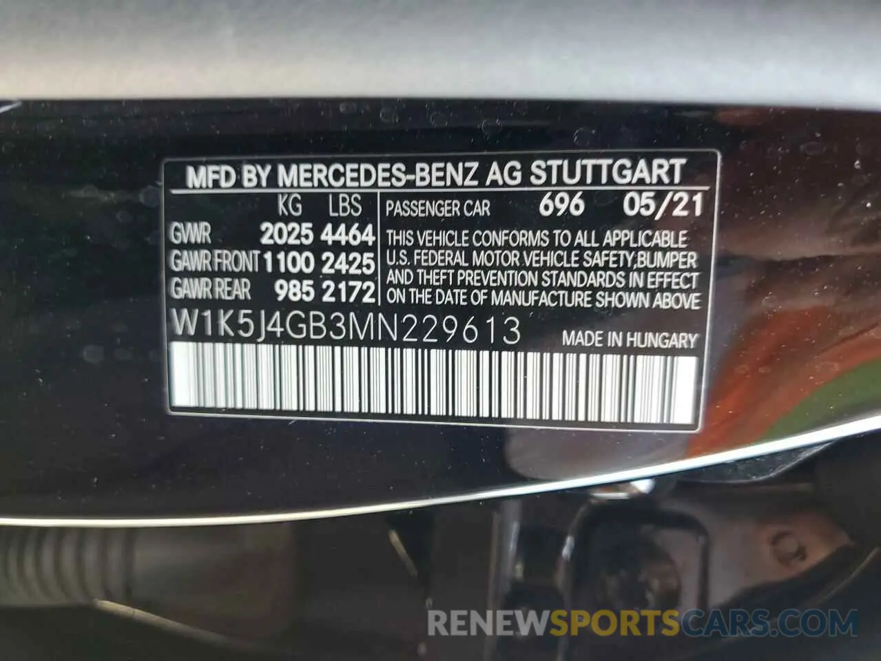 12 Photograph of a damaged car W1K5J4GB3MN229613 MERCEDES-BENZ CLA-CLASS 2021