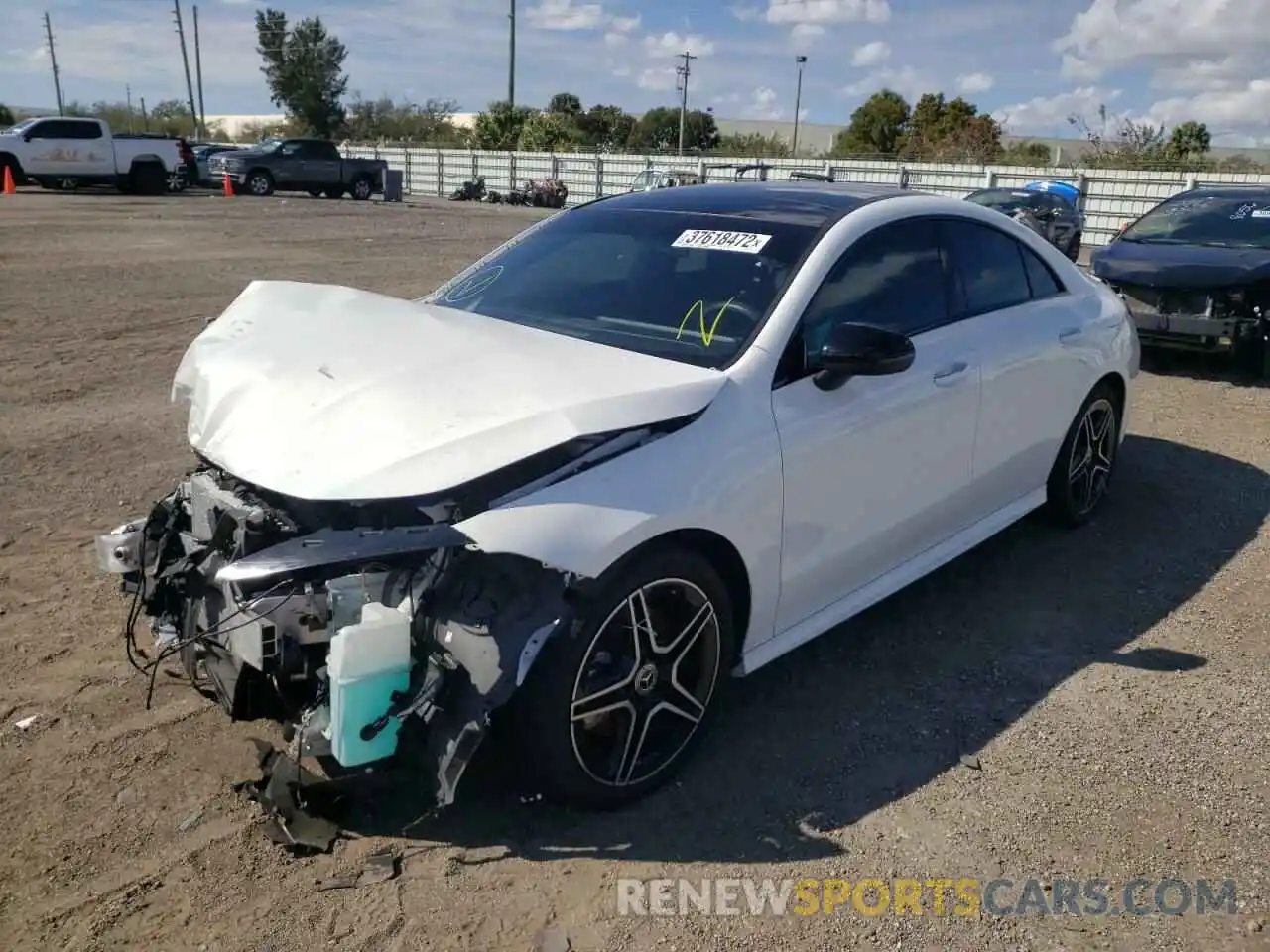 2 Photograph of a damaged car W1K5J4GB4MN176825 MERCEDES-BENZ CLA-CLASS 2021