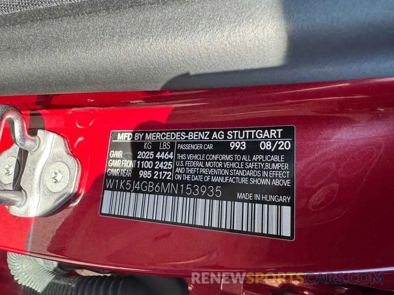 10 Photograph of a damaged car W1K5J4GB6MN153935 MERCEDES-BENZ CLA-CLASS 2021