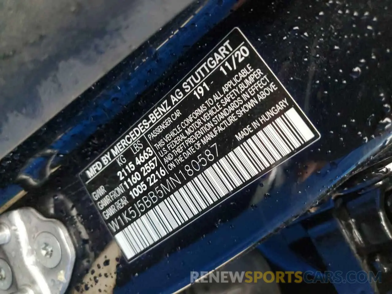 12 Photograph of a damaged car W1K5J5BB5MN180587 MERCEDES-BENZ CLA-CLASS 2021