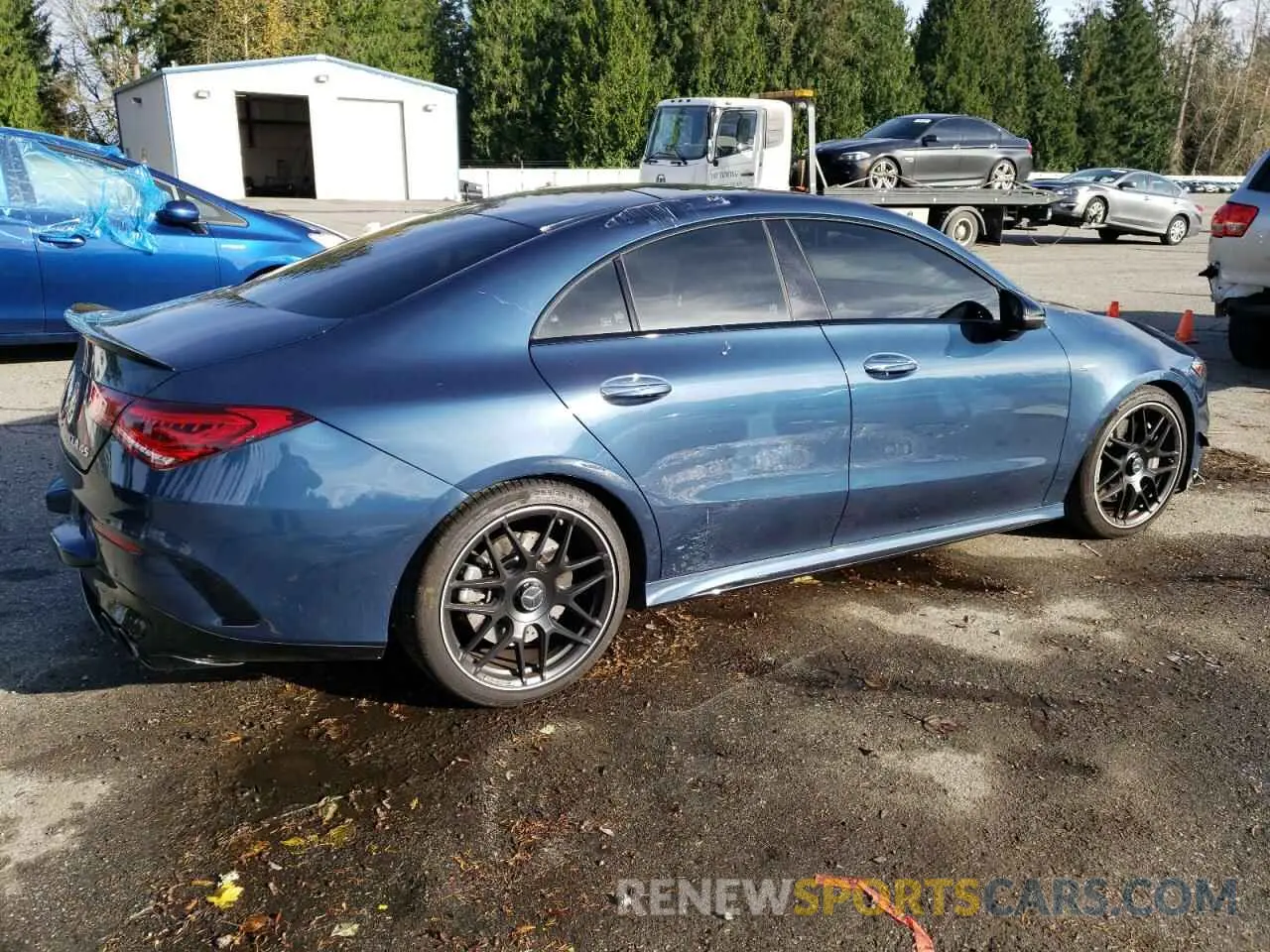 3 Photograph of a damaged car W1K5J5DB5MN186242 MERCEDES-BENZ CLA-CLASS 2021