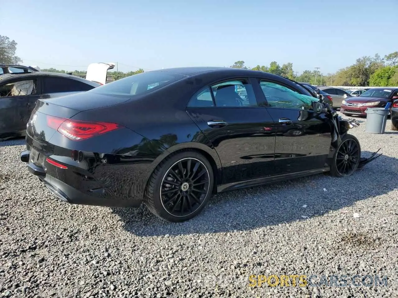 3 Photograph of a damaged car W1K5J4GB4NN293323 MERCEDES-BENZ CLA-CLASS 2022
