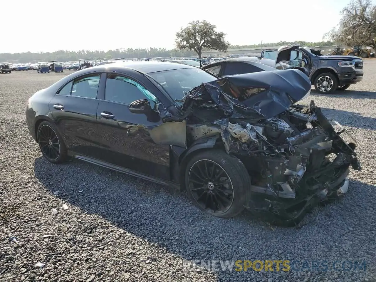 4 Photograph of a damaged car W1K5J4GB4NN293323 MERCEDES-BENZ CLA-CLASS 2022