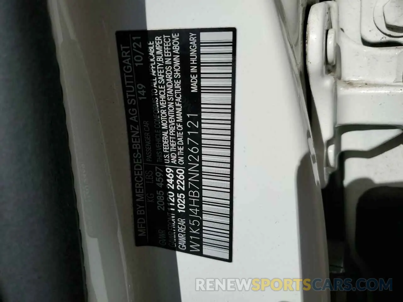 13 Photograph of a damaged car W1K5J4HB7NN267121 MERCEDES-BENZ CLA-CLASS 2022