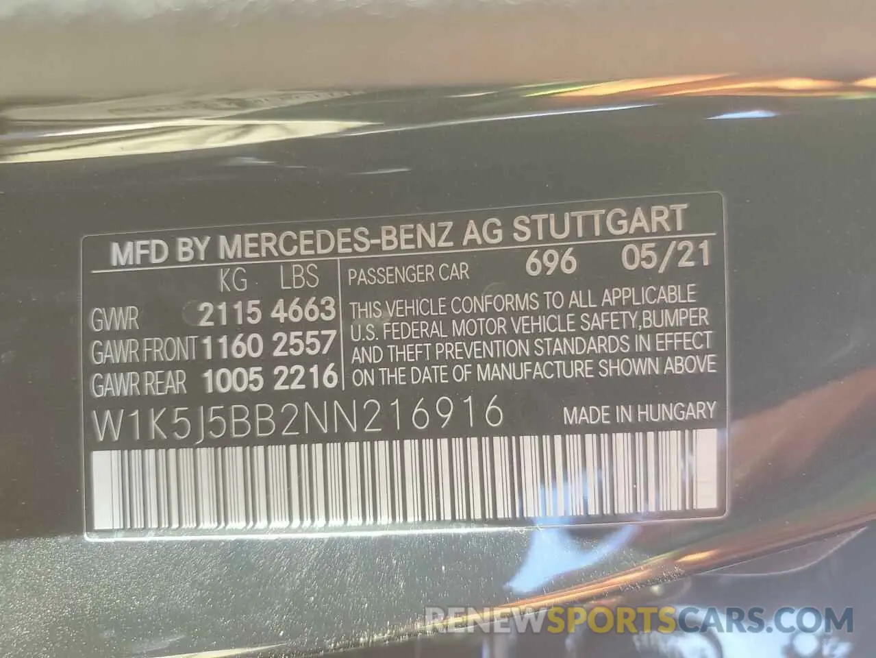 12 Photograph of a damaged car W1K5J5BB2NN216916 MERCEDES-BENZ CLA-CLASS 2022