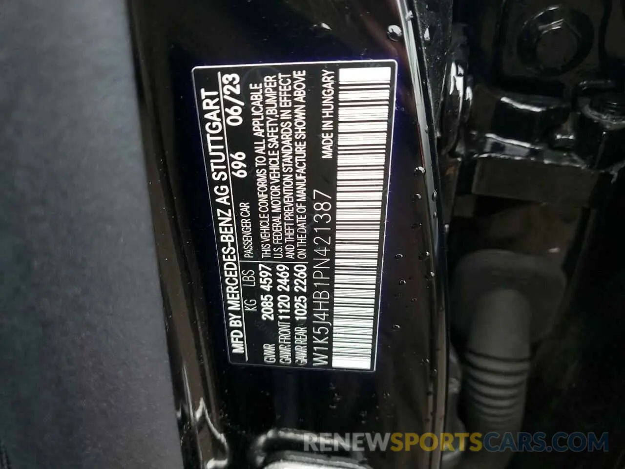 12 Photograph of a damaged car W1K5J4HB1PN421387 MERCEDES-BENZ CLA-CLASS 2023