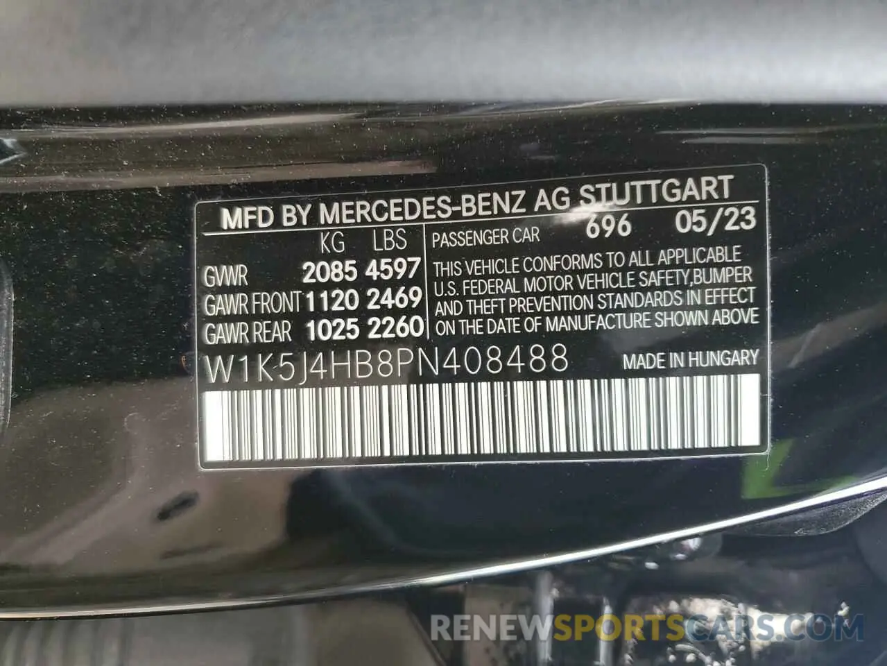 12 Photograph of a damaged car W1K5J4HB8PN408488 MERCEDES-BENZ CLA-CLASS 2023