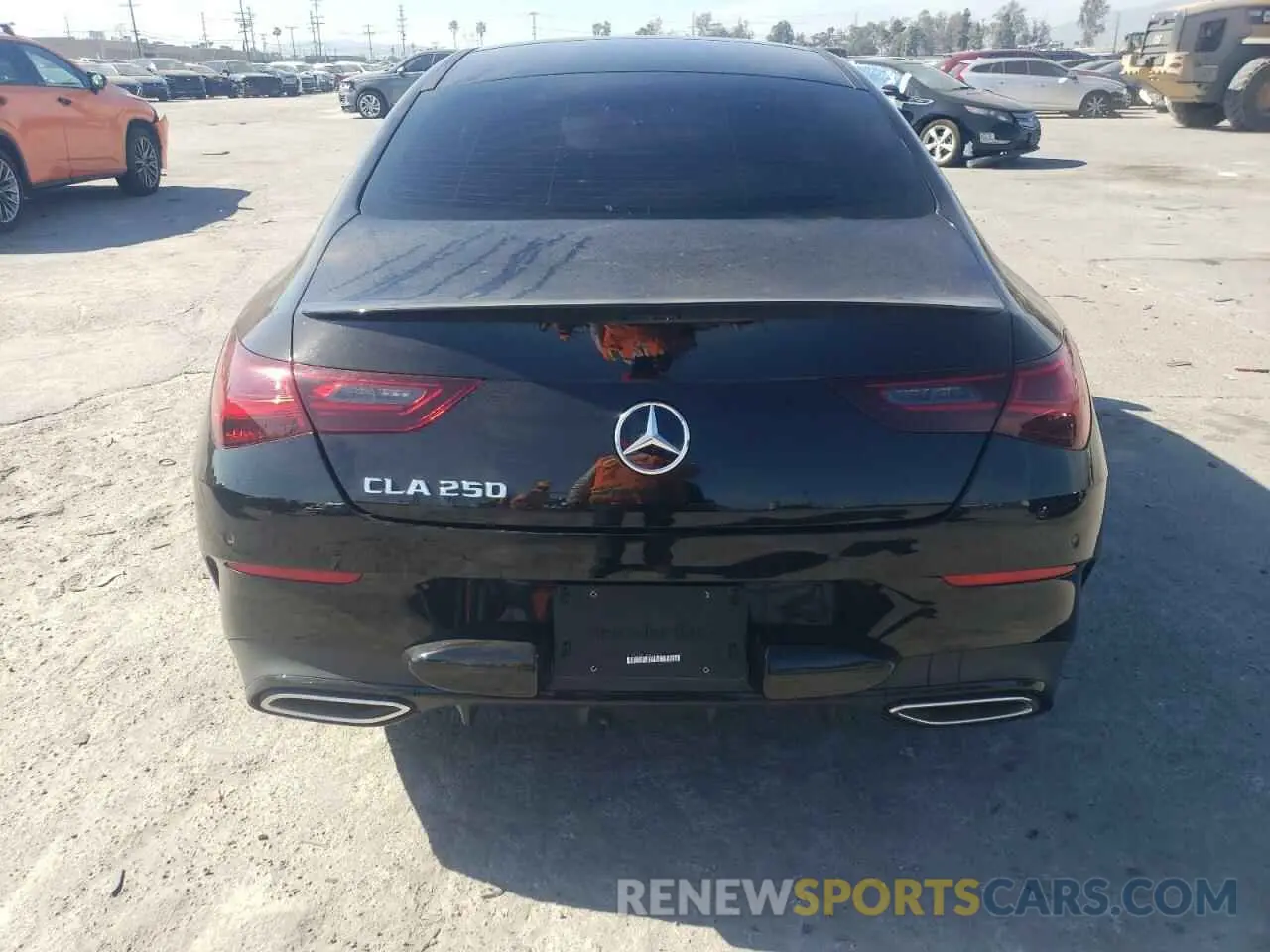 6 Photograph of a damaged car W1K5J4GB2RN443550 MERCEDES-BENZ CLA-CLASS 2024