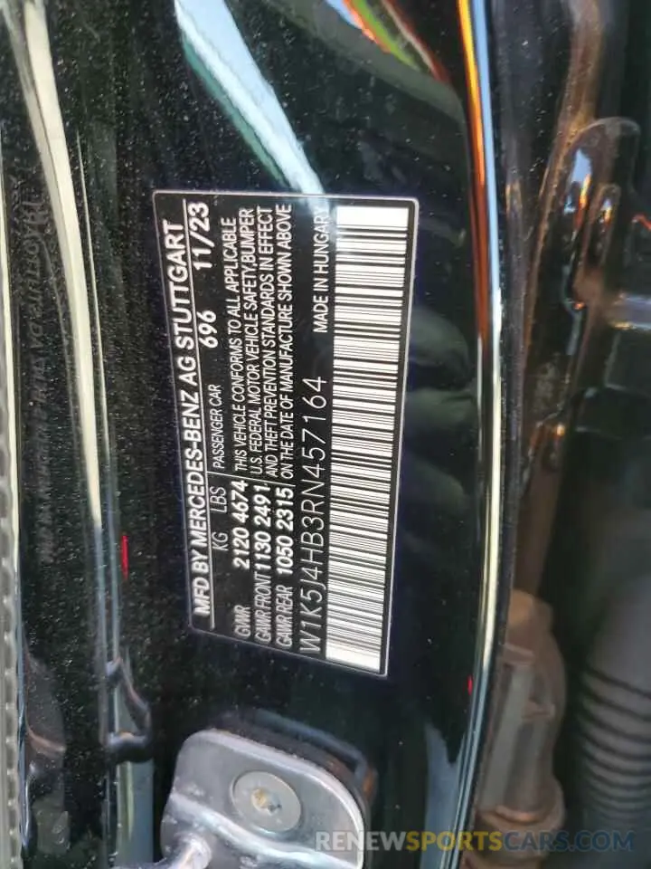 12 Photograph of a damaged car W1K5J4HB3RN457164 MERCEDES-BENZ CLA-CLASS 2024