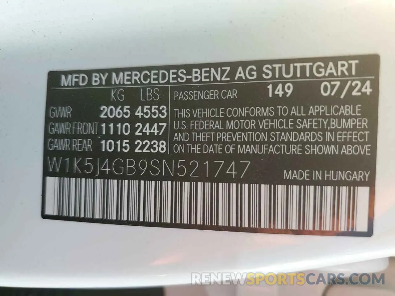 13 Photograph of a damaged car W1K5J4GB9SN521747 MERCEDES-BENZ CLA-CLASS 2025