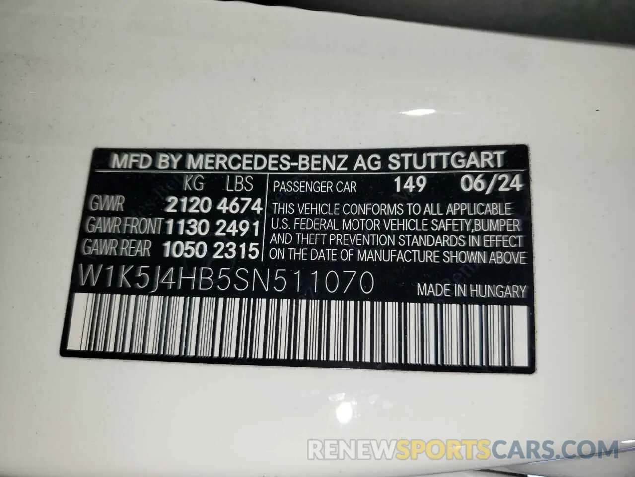 13 Photograph of a damaged car W1K5J4HB5SN511070 MERCEDES-BENZ CLA-CLASS 2025