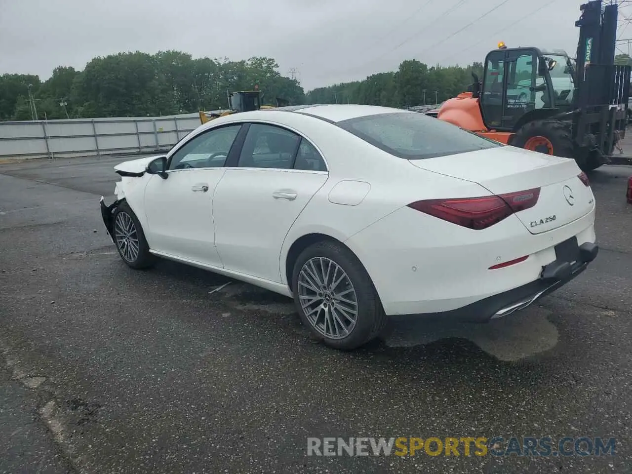 2 Photograph of a damaged car W1K5J4HB5SN511148 MERCEDES-BENZ CLA-CLASS 2025